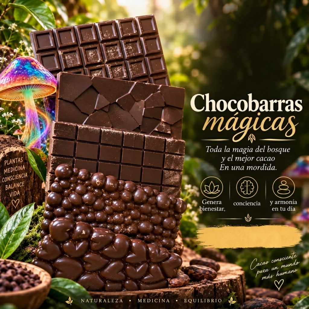 Barras de chocolate con hongo Ganesh fungi